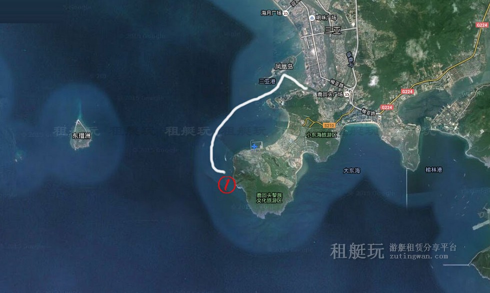 三亞旅游游艇租賃 三亞港-三亞角線(xiàn)路
